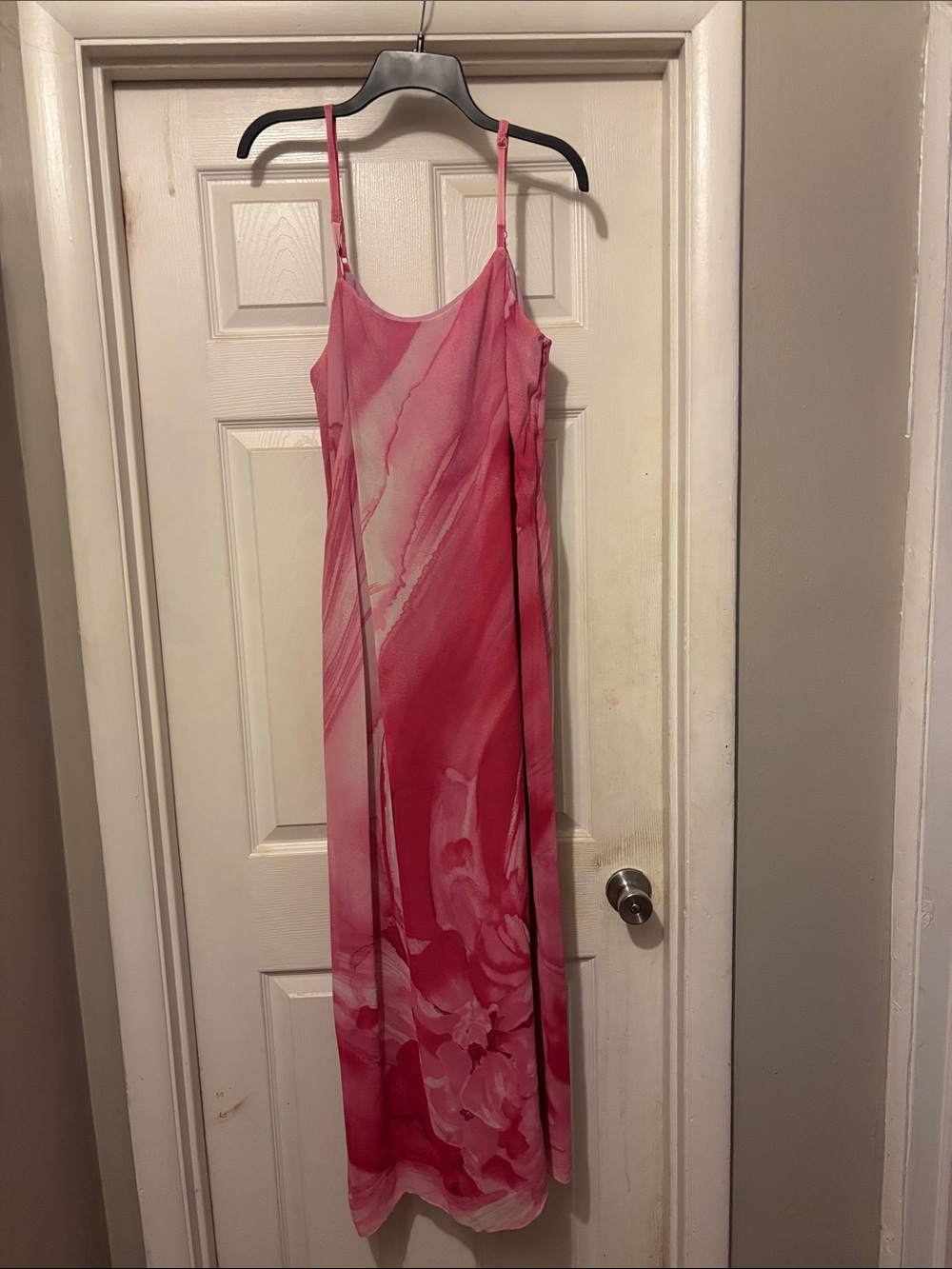 Georgiou Studio Pink Marble  Dress with Adjustable Straps Size 10